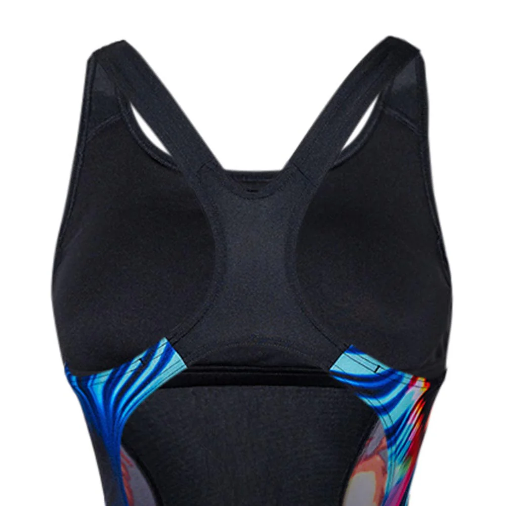 SPEEDO Placement Extra Low Leg Women's Swimsuit - Black - 32 INCHES