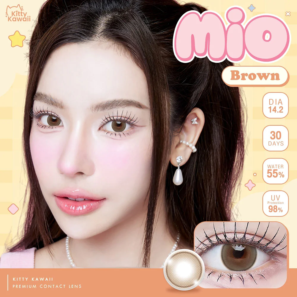 Kitty Kawaii Plus Contact Lens Mio Brown [1 Pair]