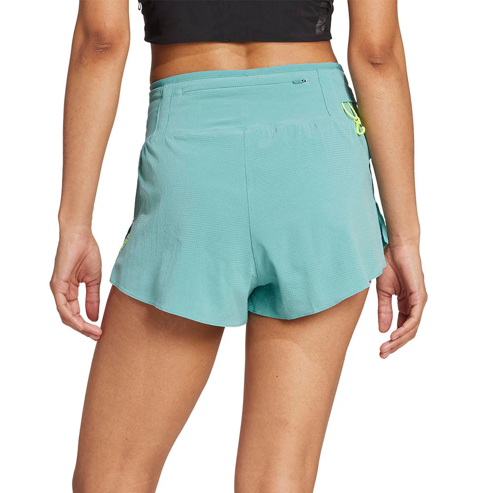 ADIDAS Adizero Running Gel Pocket Women's Running Shorts - Green - 2XL (ASIAN SIZE)