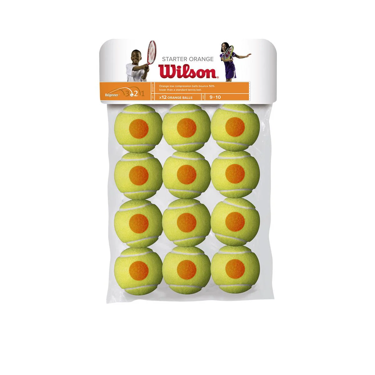 WILSON Starter Orange Tennis Ball (12 Balls) - Orange - ONE SIZE