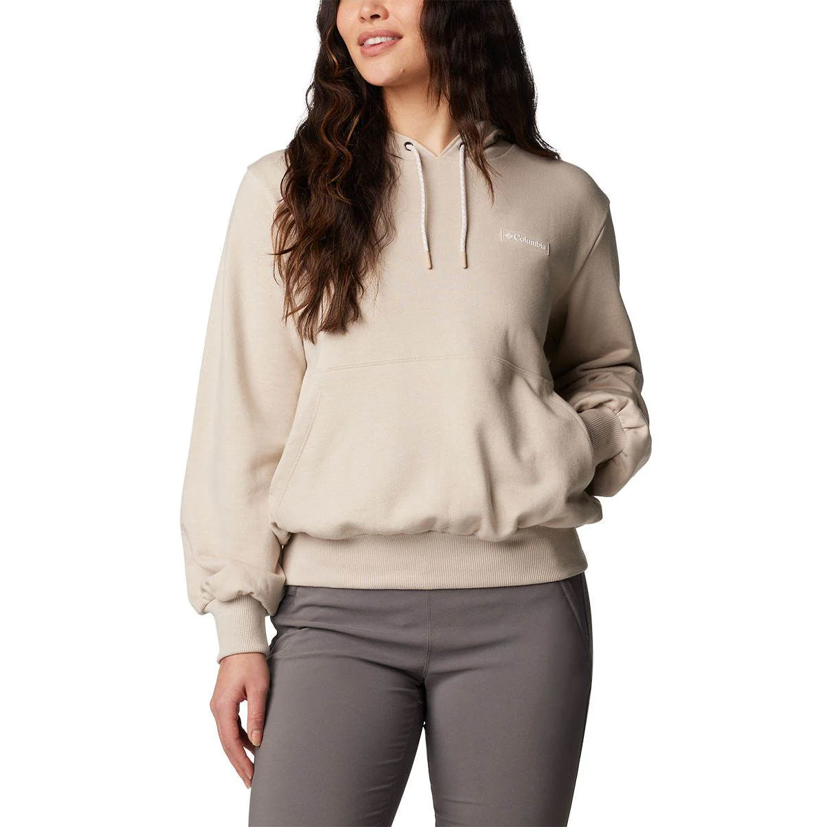 COLUMBIA Marble Canyon™ French Terry Women's Hoodie - Beige - L (US SIZE)