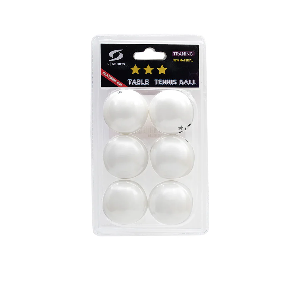 S SPORTS 3 Star 06 Table Tennis Balls - White - ONE SIZE