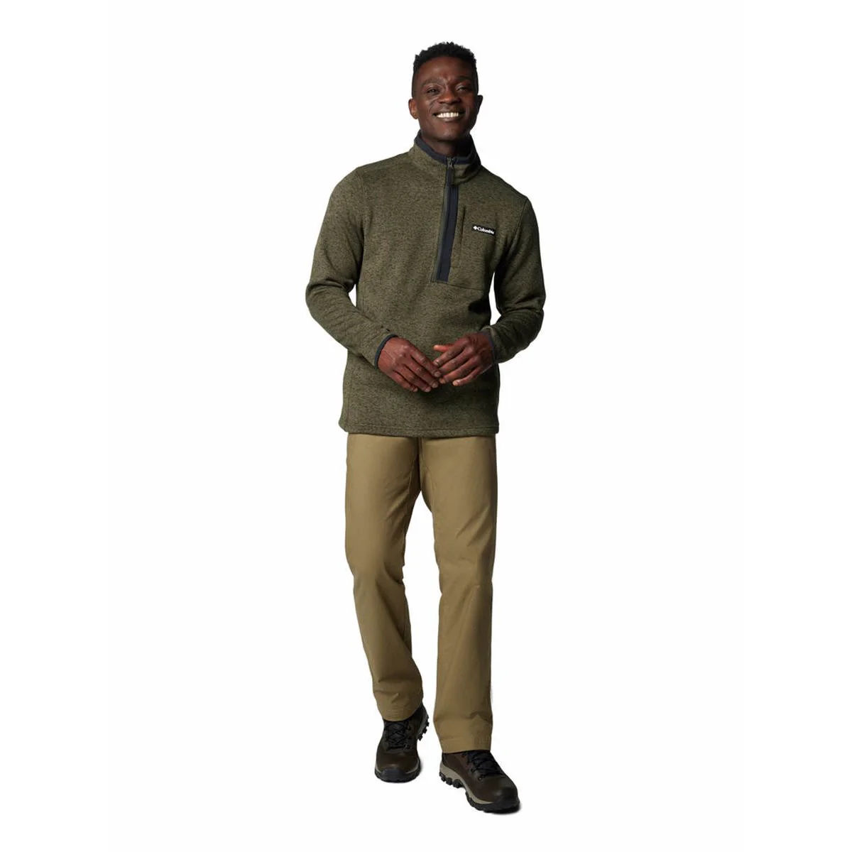 COLUMBIA Weather™ Half Zip Pullover Men's Sweatshirt - Black - 2XL (US SIZE)