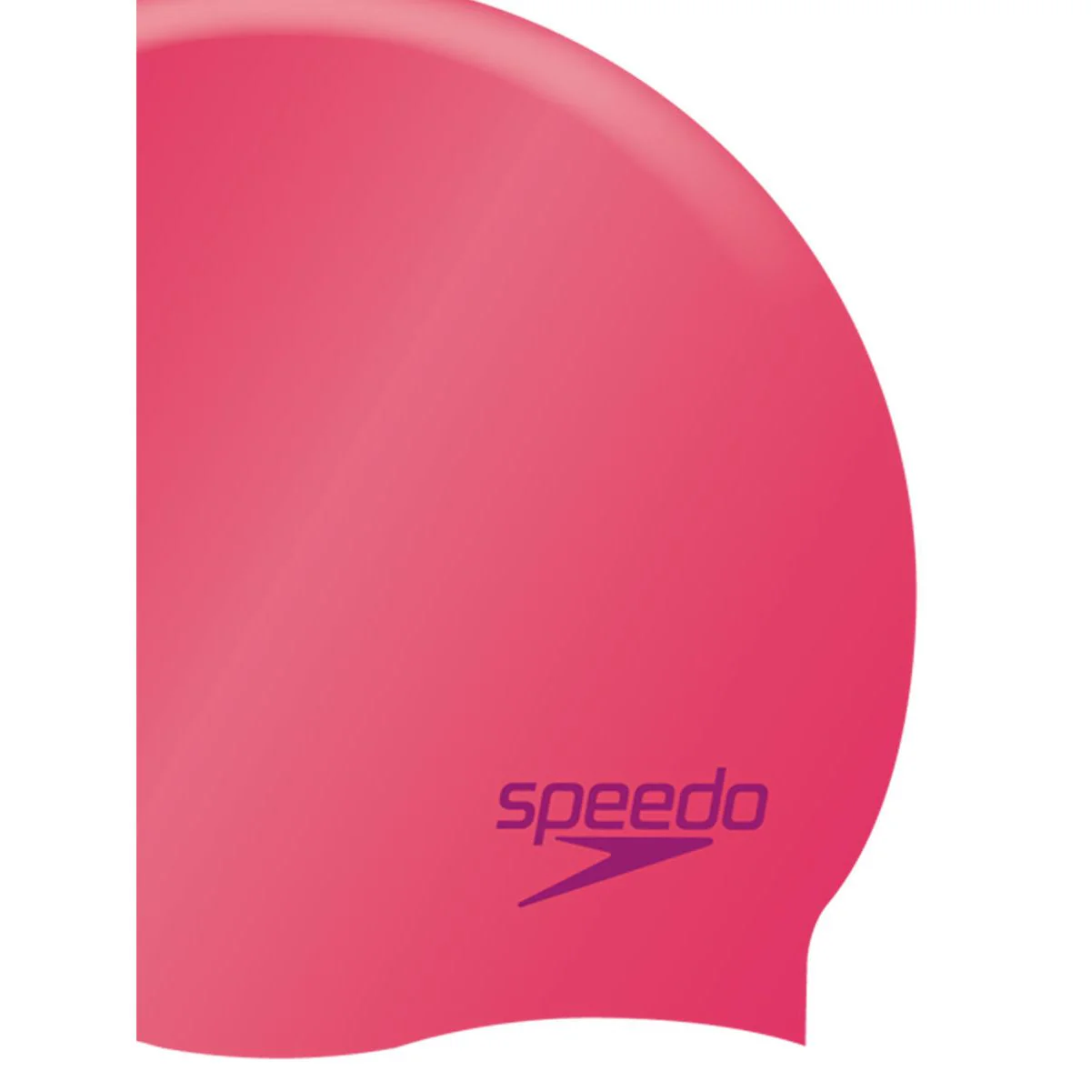 SPEEDO Plain Moulded Silicone Junior Kids Swim Cap - Pink - ONE SIZE