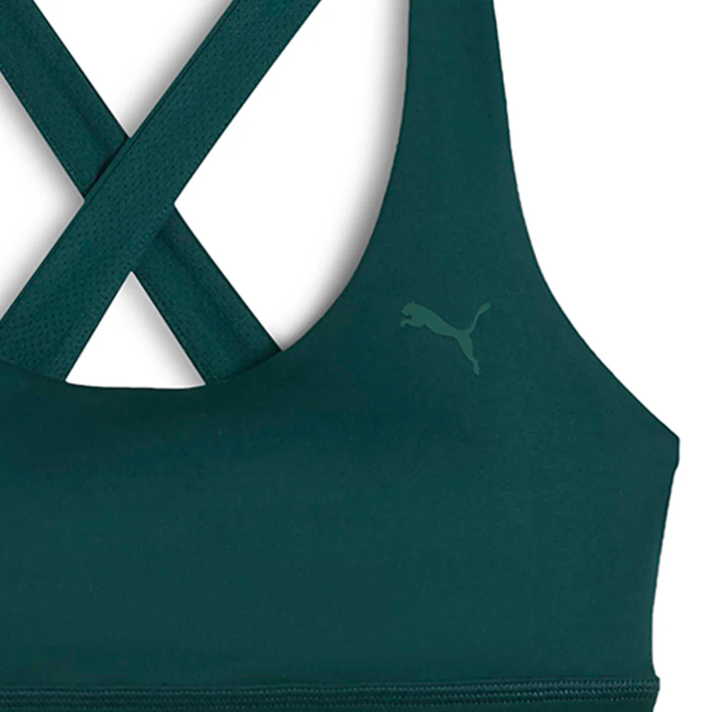 PUMA Cloudspun Women's Training Sports Bra - Green - L (UK SIZE)