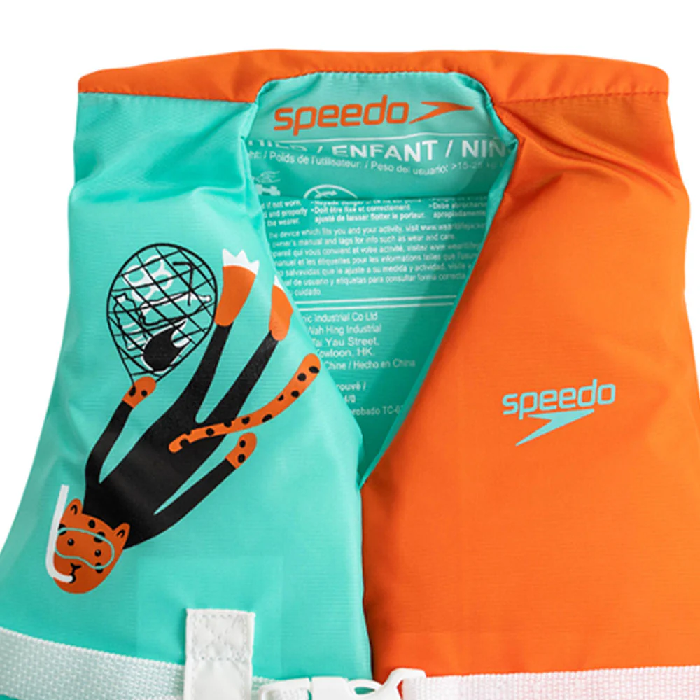 SPEEDO Child Universal Nylon PFD Kids Life Jacket - Orange - ONE SIZE