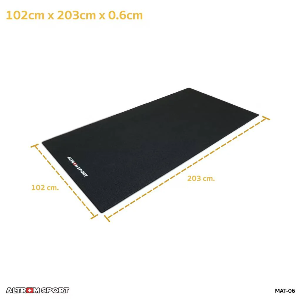 ALTROM SPORT รุ่น Mat-06 แผ่นรองพื้นเครื่องออกกำลังกาย/อเนกประสงค์ PVC MULTIPURPOSE GYM MAT - Black - One Size
