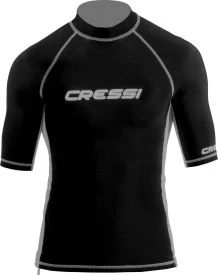 CRESSI Rash Guard Man Short Sleeve Black - Black - 3XL