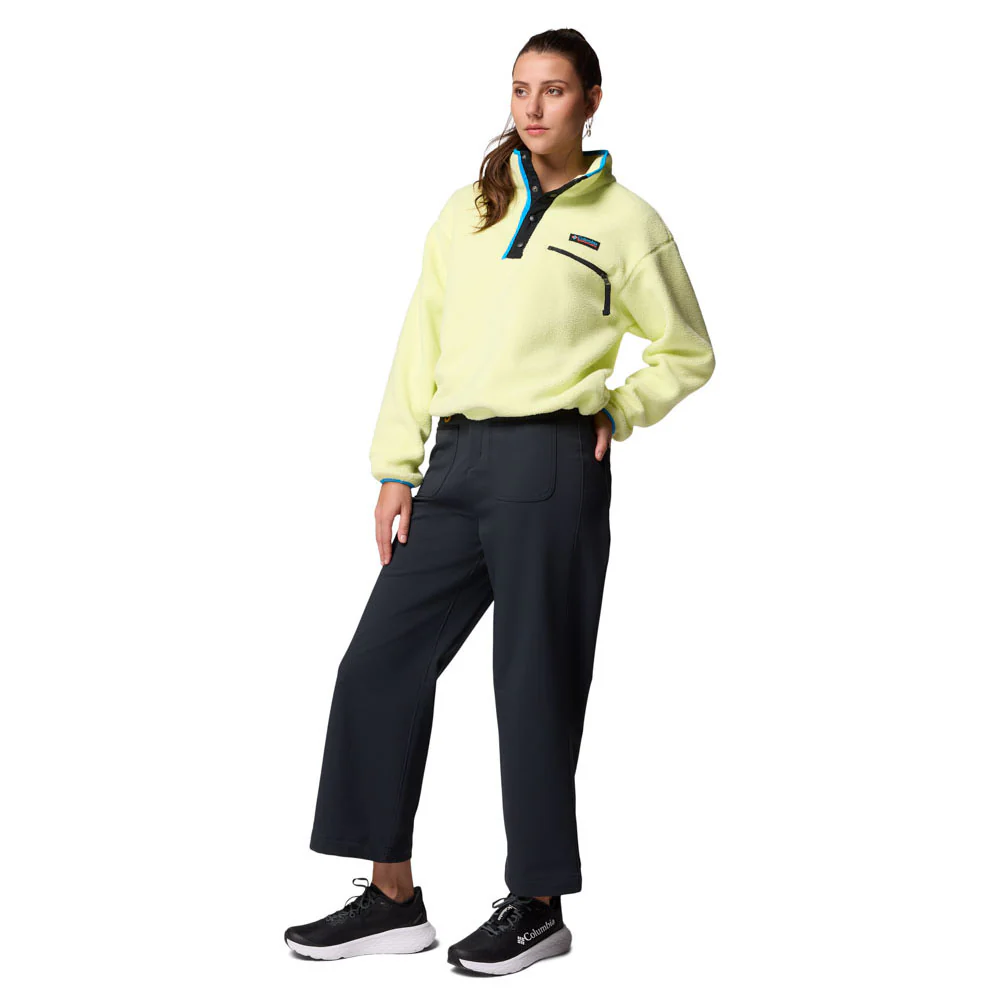 Женский свитшот Columbia Helvetia™ II Cropped Half Snap — цвет желтый, размер 2XL (американский размер)