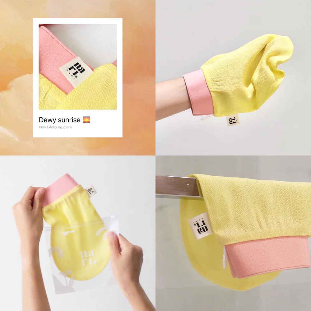 NARI Exfoliating Glove 1pc - #Dewy Sunrise