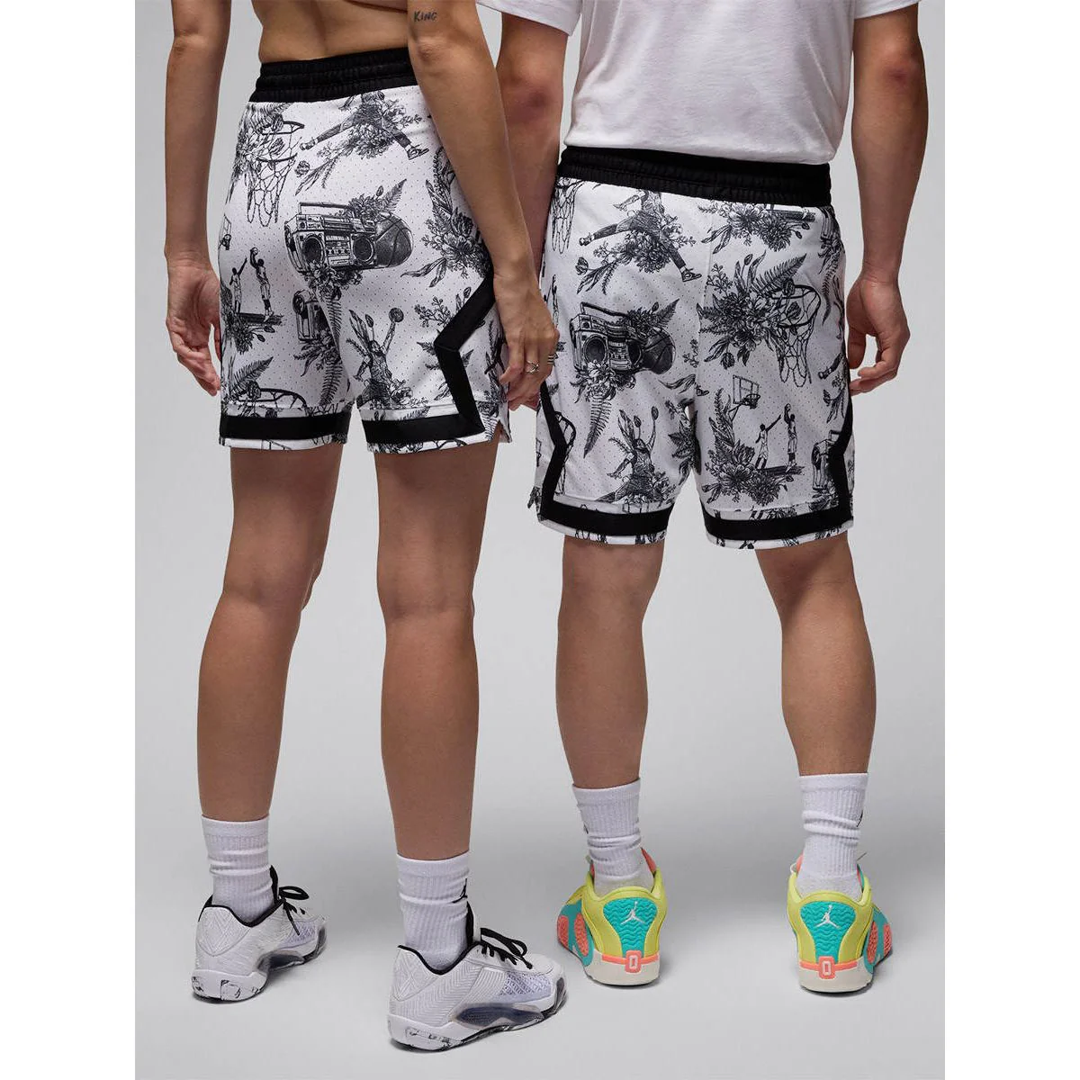 NIKE Jordan Sport Dri-FIT Printed Diamond Men's Basketball Shorts