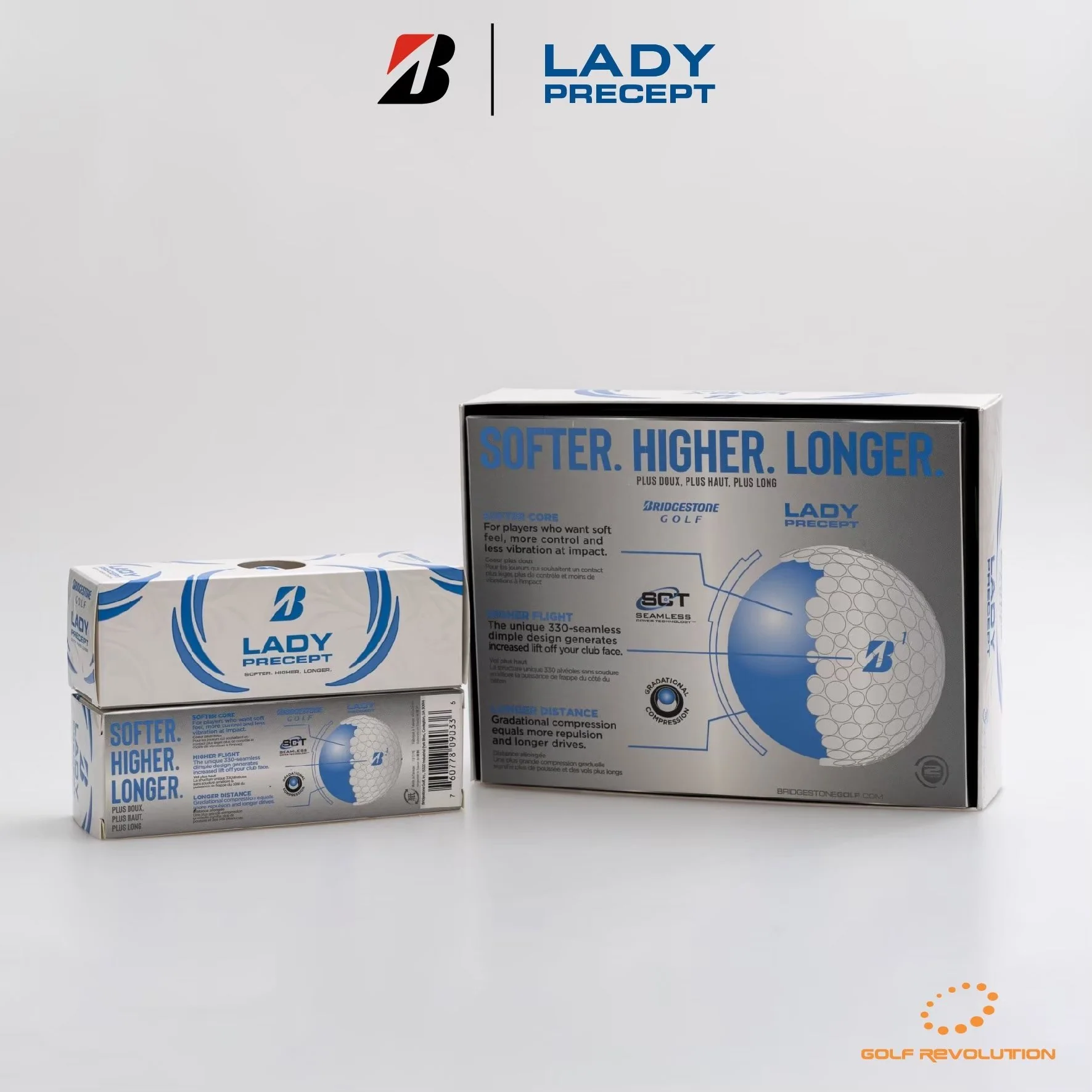ลูกกอล์ฟ BRIDGESTONE BALL PRECEPT Lady WHITE ( BUY 2 FREE 1 ) - White - ONE SIZE