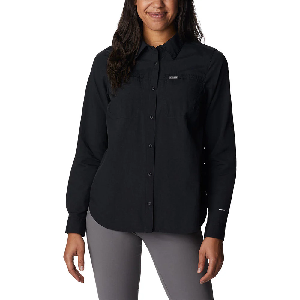 COLUMBIA Silver Ridge 3.0 LS Women's Hiking Shirt - Black - L (US SIZE)