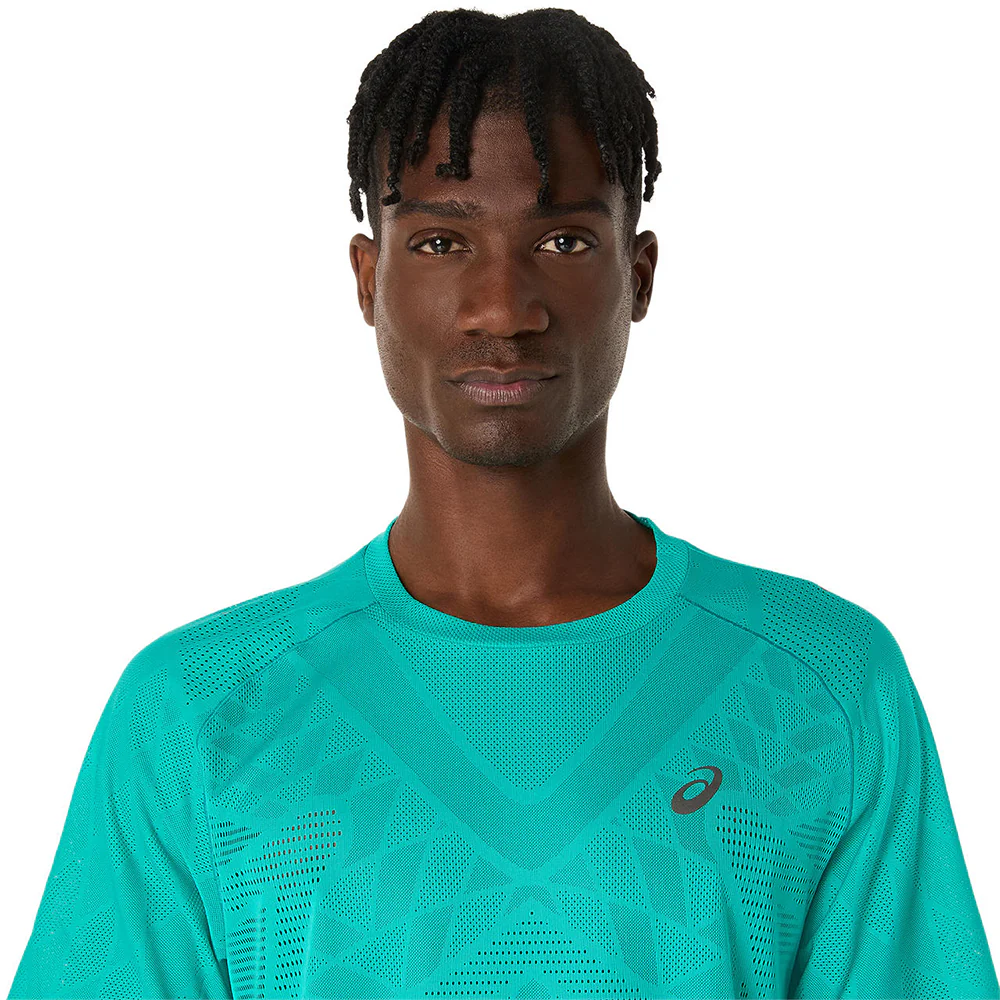 Мужская беговая футболка Asics Metarun — цвет зеленый, размер L (азиатский размер)