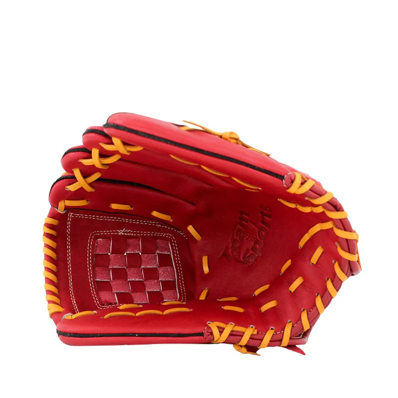 FBT Softball Gloves ถุงมือซอฟบอล Basket 12 นิ้ว หนังแท้ Red 74427 - Red - One size