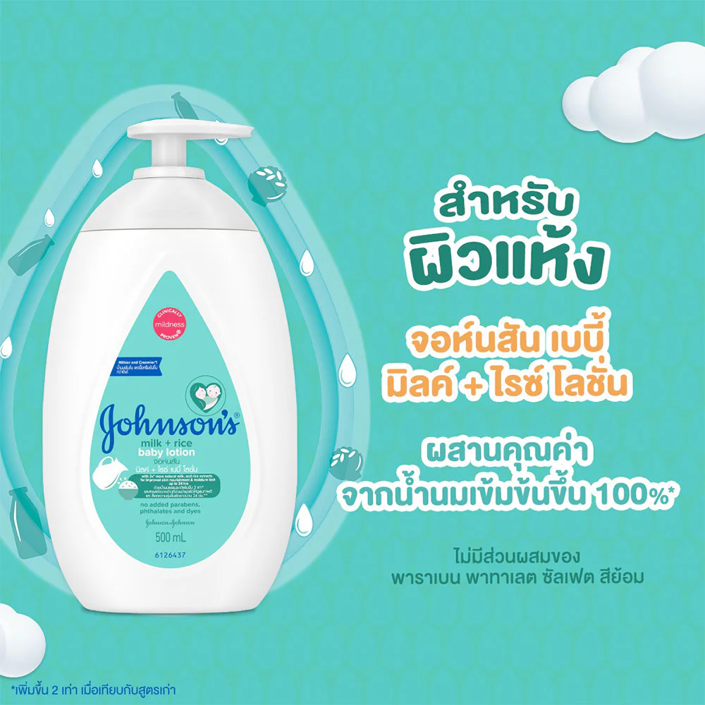Johnsons Milk + Rice детские Lotion 50 мл