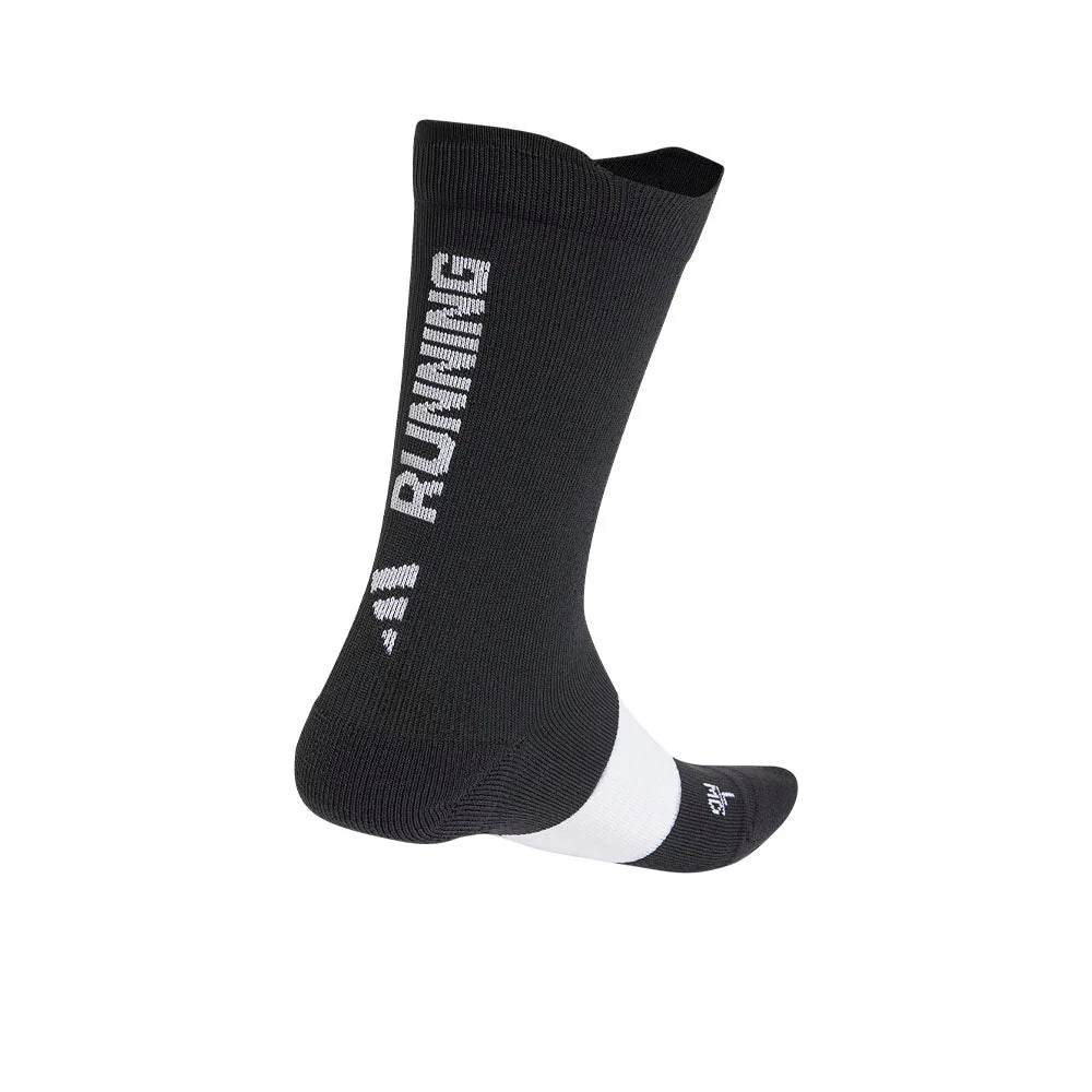ADIDAS Runxgraphic Unisex Running Socks - Black - L (US SIZE)