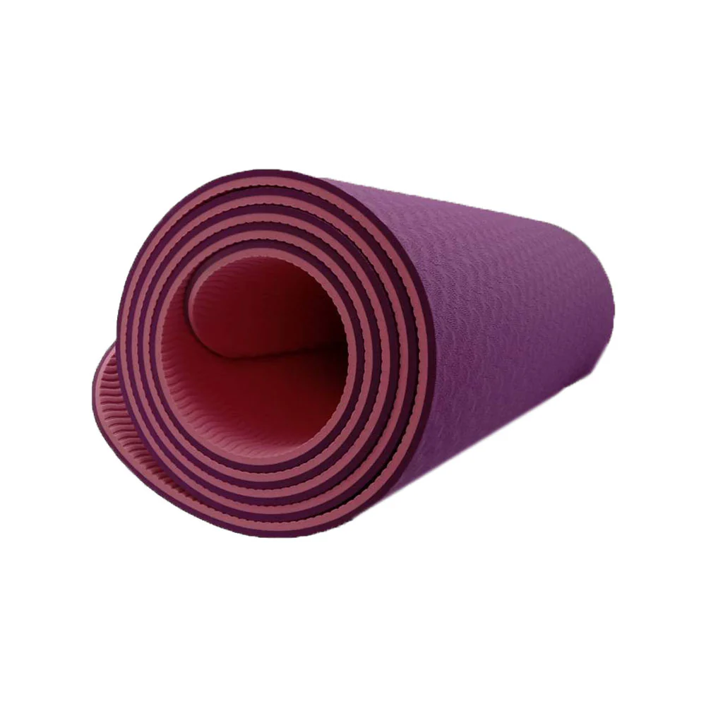 EXEO แผ่นรองออกกำลังกาย / เสื่อโยคะ TPE 2 Tone AB8001 6 mm. สีชมพู/ม่วง - Multi color - ONE SIZE