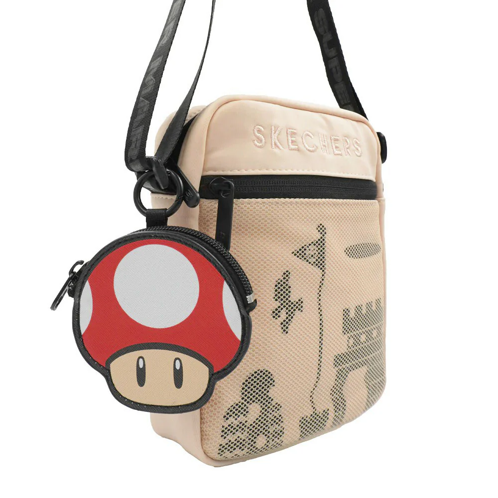 SKECHERS Nintendo Super Mario Mini Unisex Crossbody Bag - Cream - ONE SIZE
