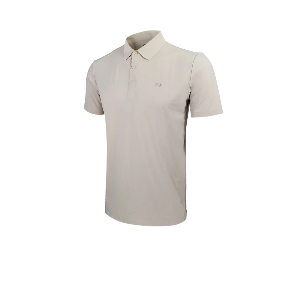 9NINE N25GOPOM06 Men's Golf Polo Shirt - Beige - 2XL (US SIZE)