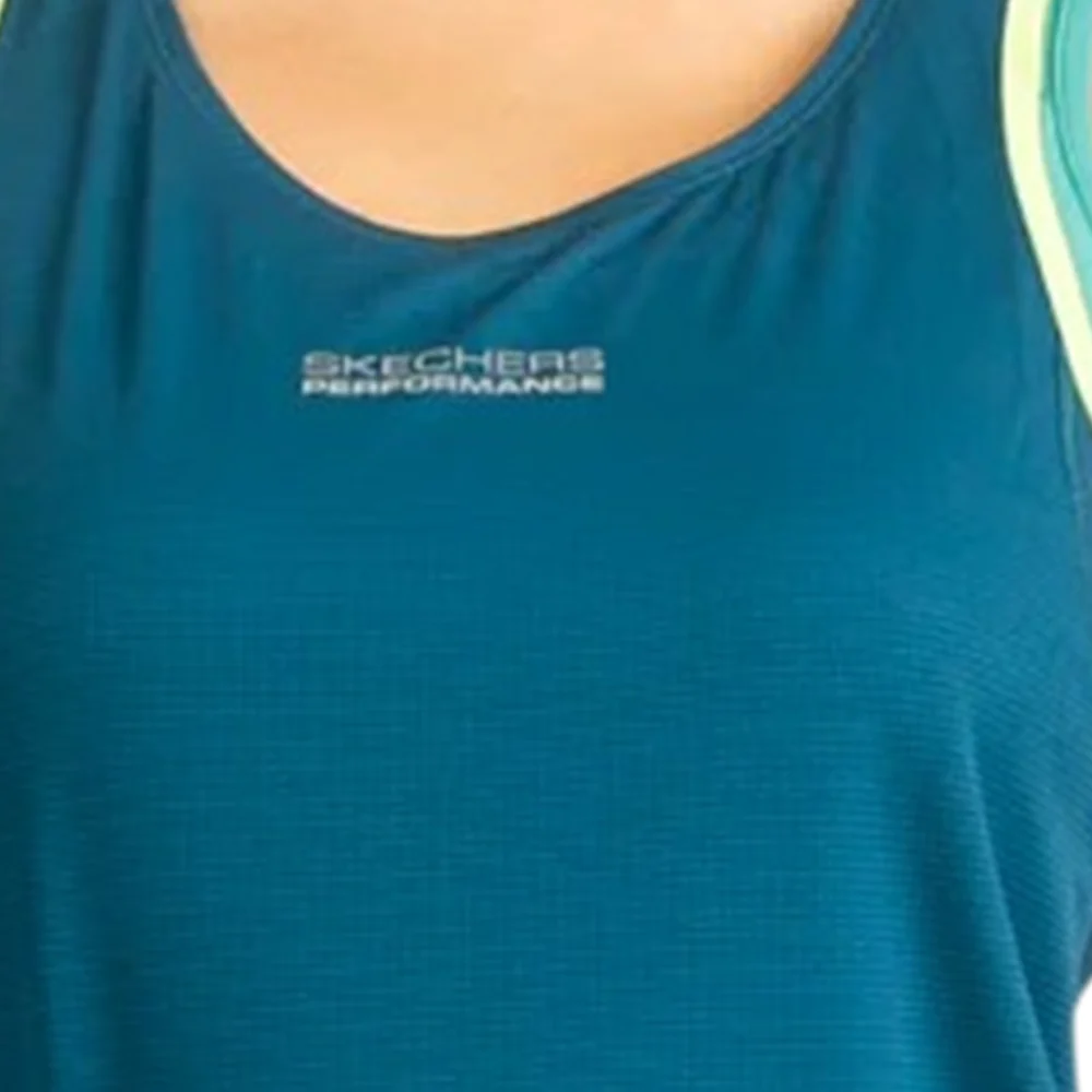SKECHERS Running: Performance Sports Women's Running Tank - Blue - L (US SIZE)