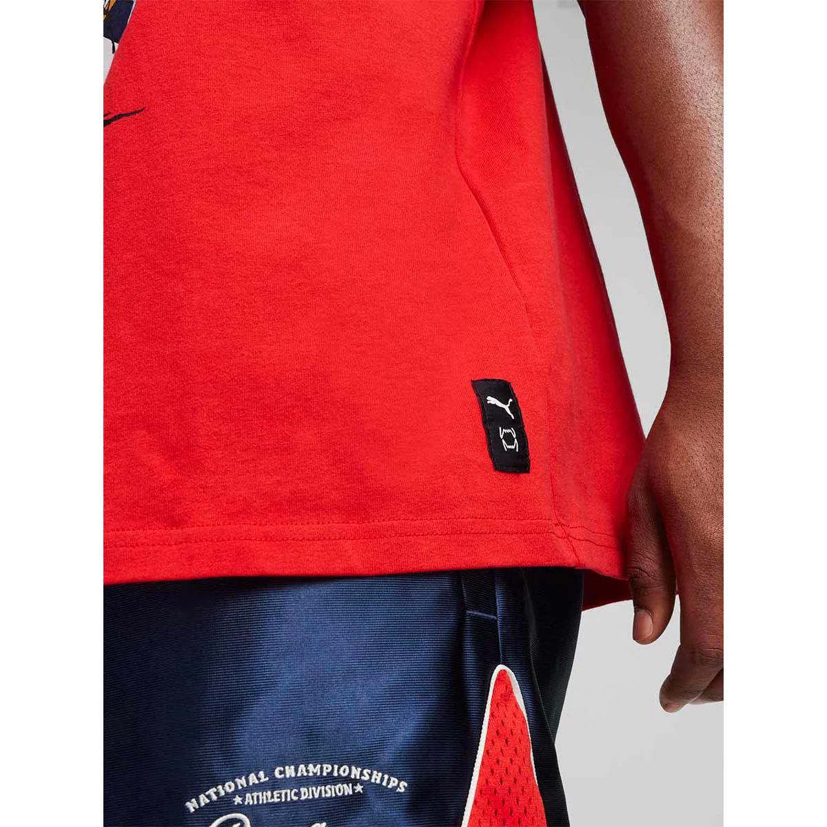 Мужская футболка Puma Hoops Showtime Basketball — цвет красный, размер L (UK SIZE)