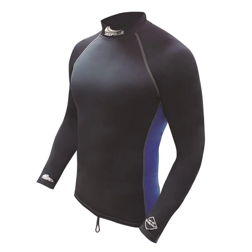 Deep Blue Icon Rash Guard Blue - Blue - L