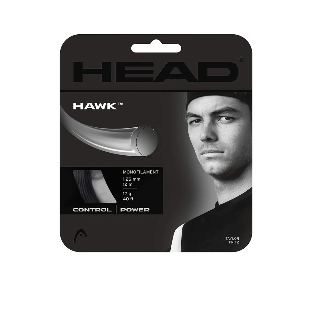 HEAD Hawk 17 Tennis String - Black - ONE SIZE