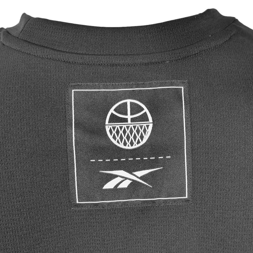 REEBOK ID Basketball Oversize Mesh Crop Women's Training T-Shirt - Black - L (US SIZE)