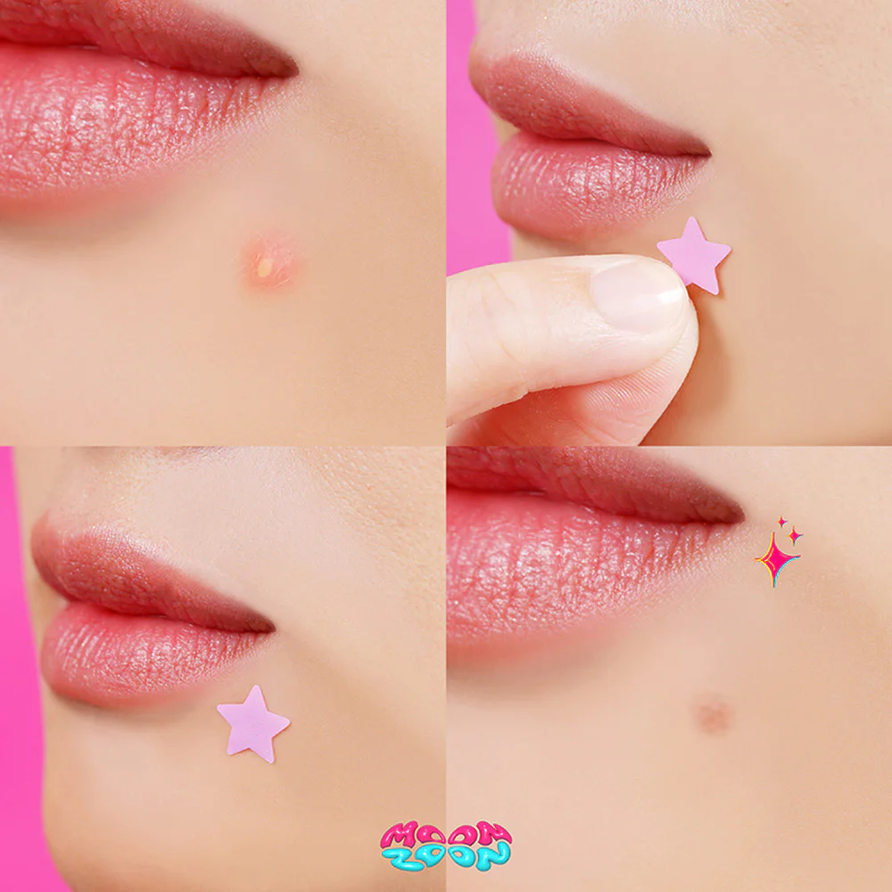 Moonzoon Powercute Patch Hydrocolloid Acne Patch 24 Dots — Star