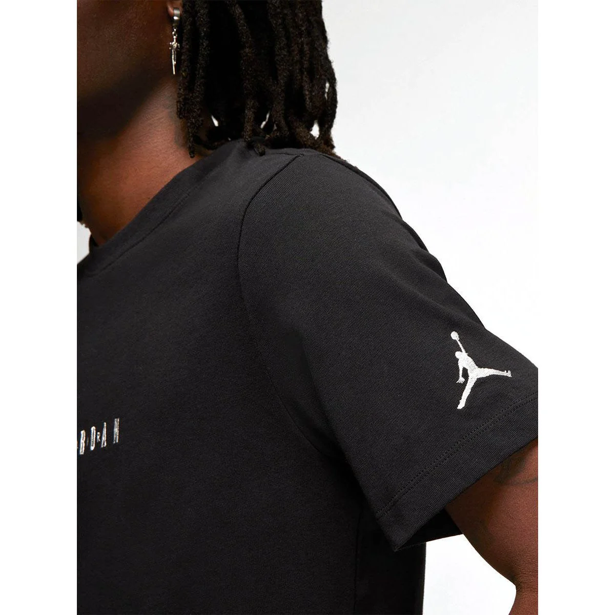 NIKE Jordan Air Men's Basketball T-Shirt - Black - 2XL (US SIZE)