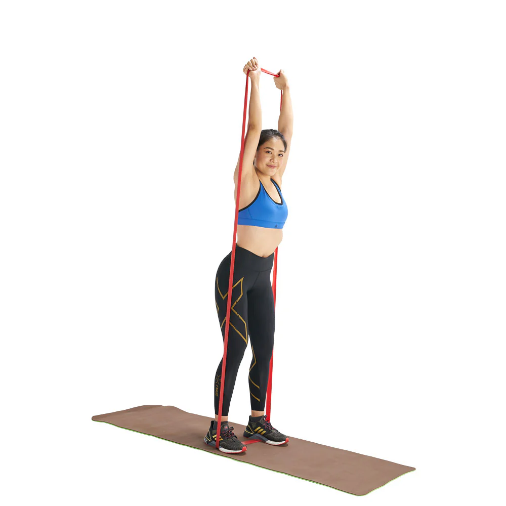 EXEO Super Band แถบยางบริหารแบบห่วงยาว 0.8 มม. - Red - ONE SIZE