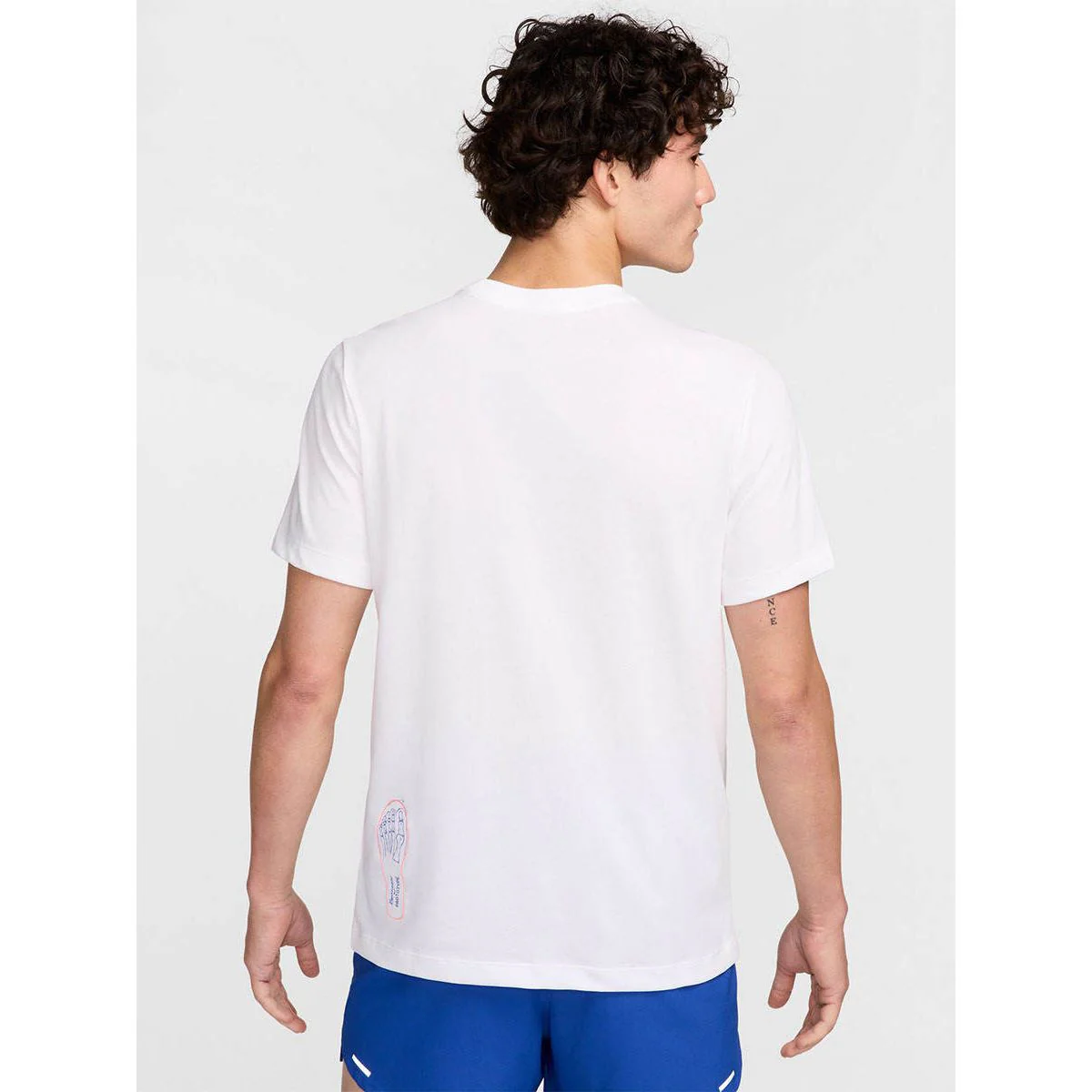 Мужская беговая футболка Nike Dri-FIT — цвет белый, размер L (американский размер)