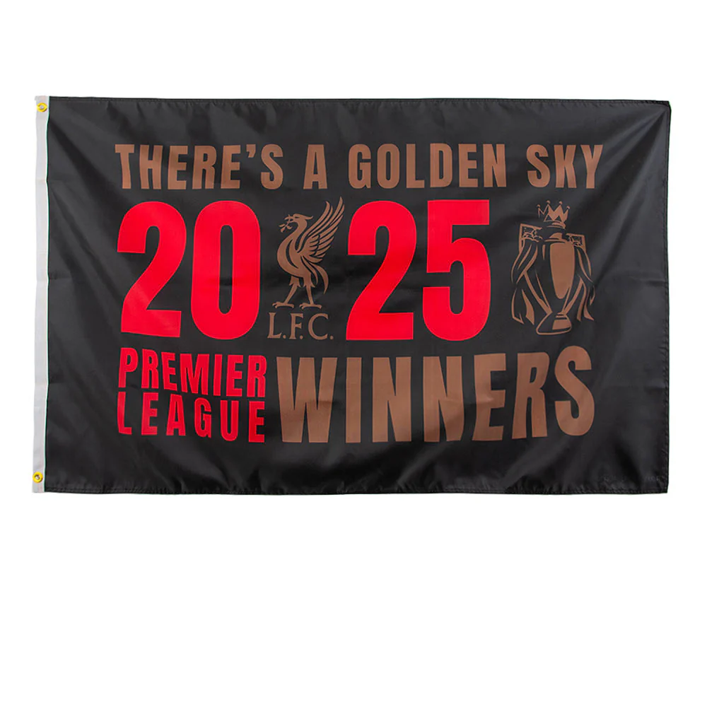 LFC EPL Champions 2024/25 Flag - Black - ONE SIZE