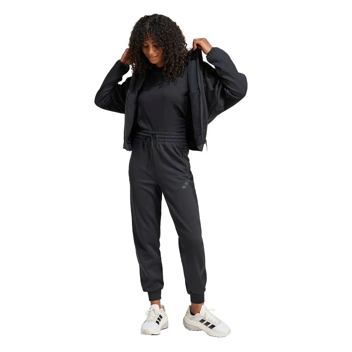 Женские повседневные брюки Adidas Z.N.E. Tracksuit — цвет черный, размер L (азиатский размер)