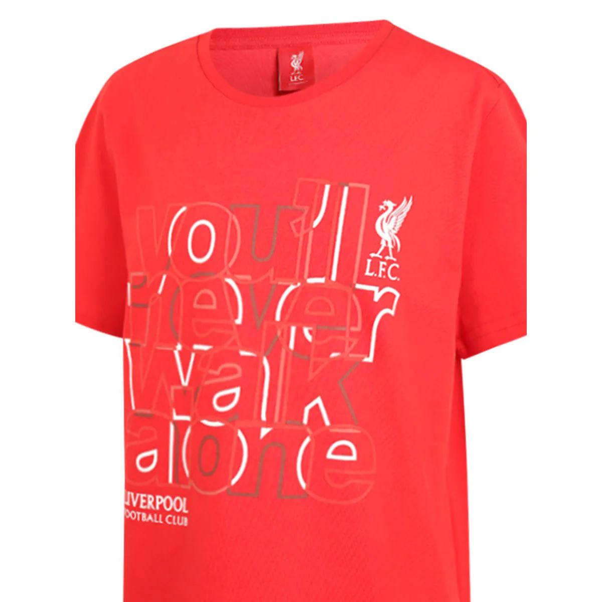 LFC You'll Never Walk Alone Kids Football T-Shirt - Red - 11-12 YEARS