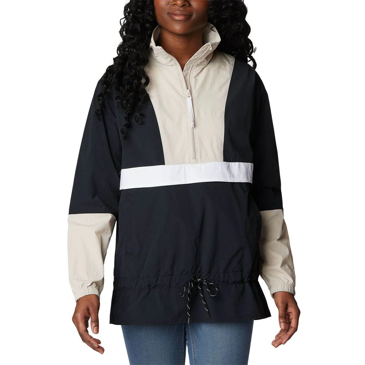 COLUMBIA Bondless Trek Anorak Women's Jacket - Black - L (US SIZE)