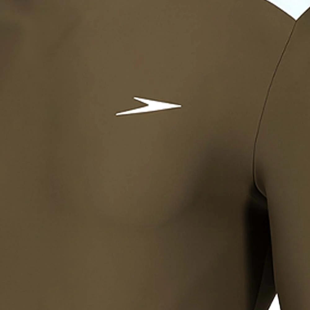 Speedo 'Wavechasers 2.0' Stylish Sun Protection Men's Rashguard — цвет коричневый, размер 2XL (UK SIZE)