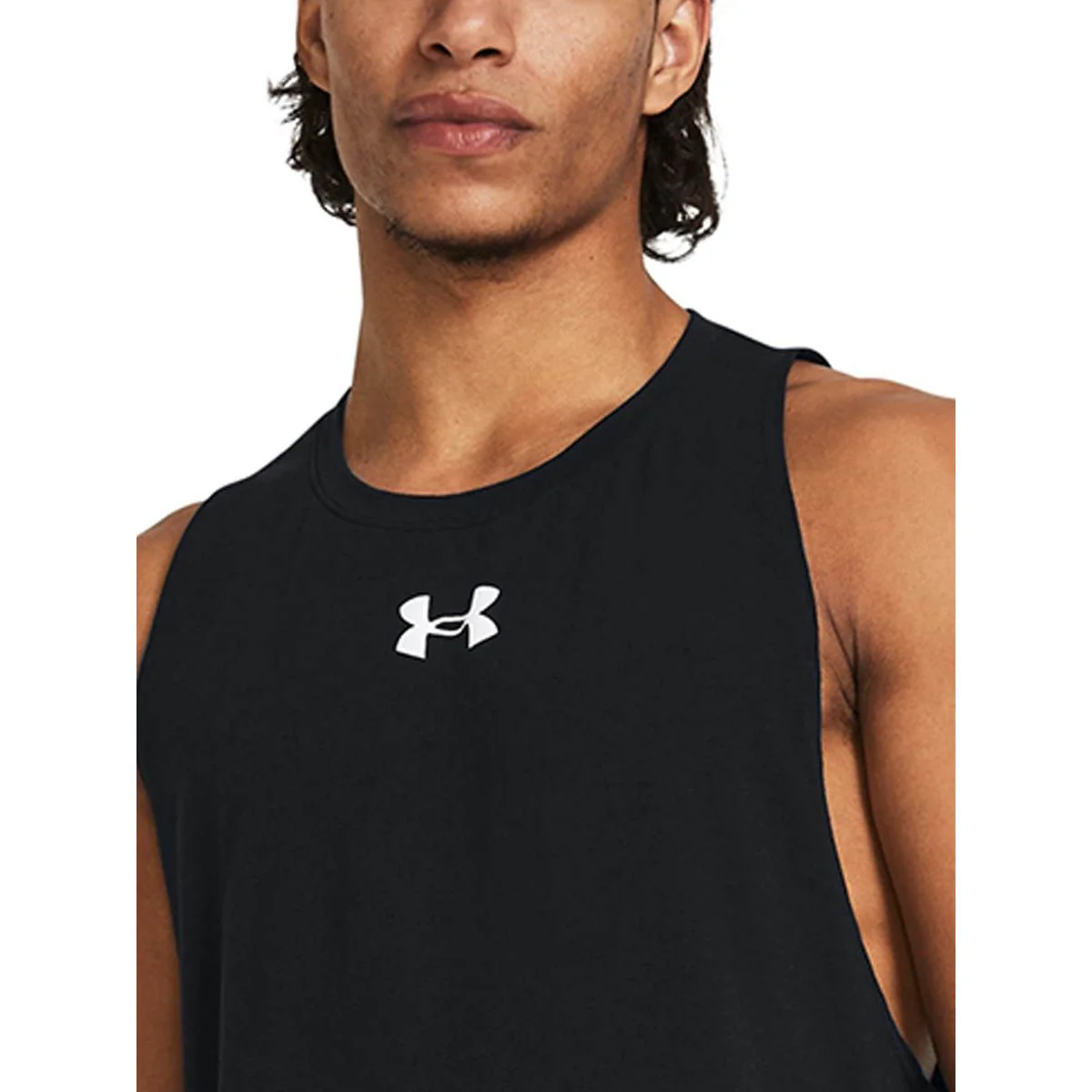 UNDER ARMOUR Baseline Cotton Men's Basketball Tank - Black - 2XL (US SIZE)