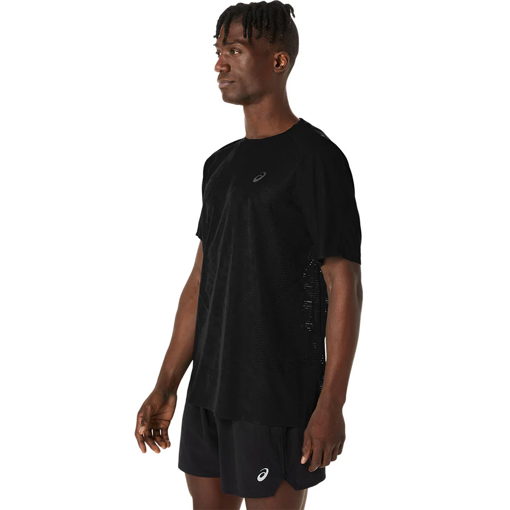 ASICS Metarun Men's Running T-Shirt - Black - L (ASIAN SIZE)