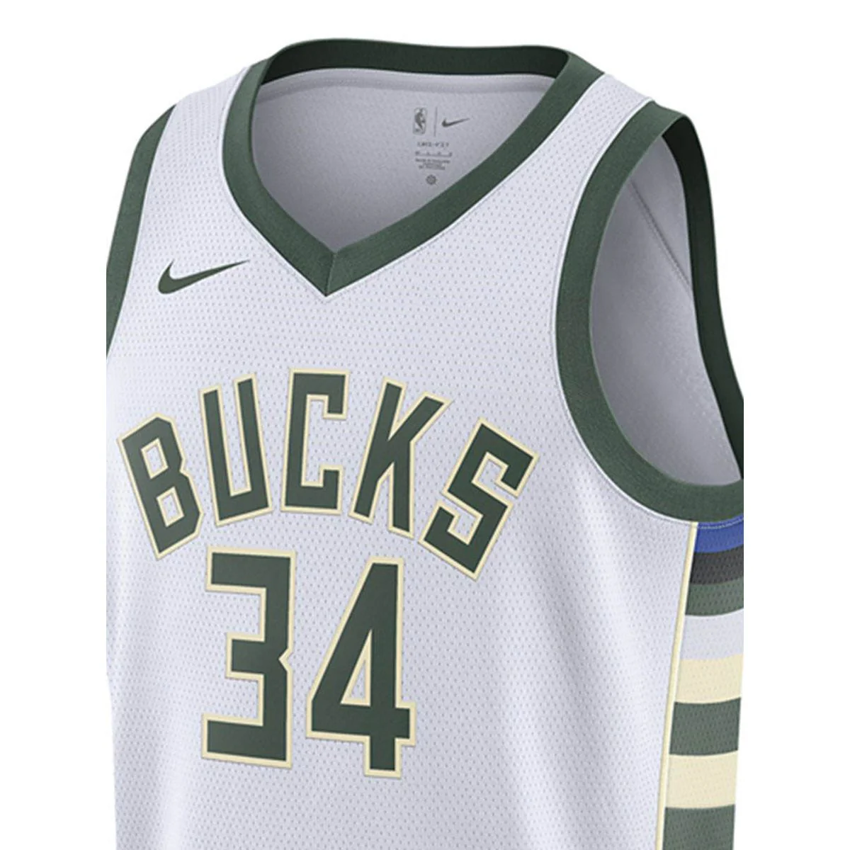 NIKE Milwaukee Bucks Association Edition 2022/23 Men's Basketball Jersey - White - 2XL (US SIZE)
