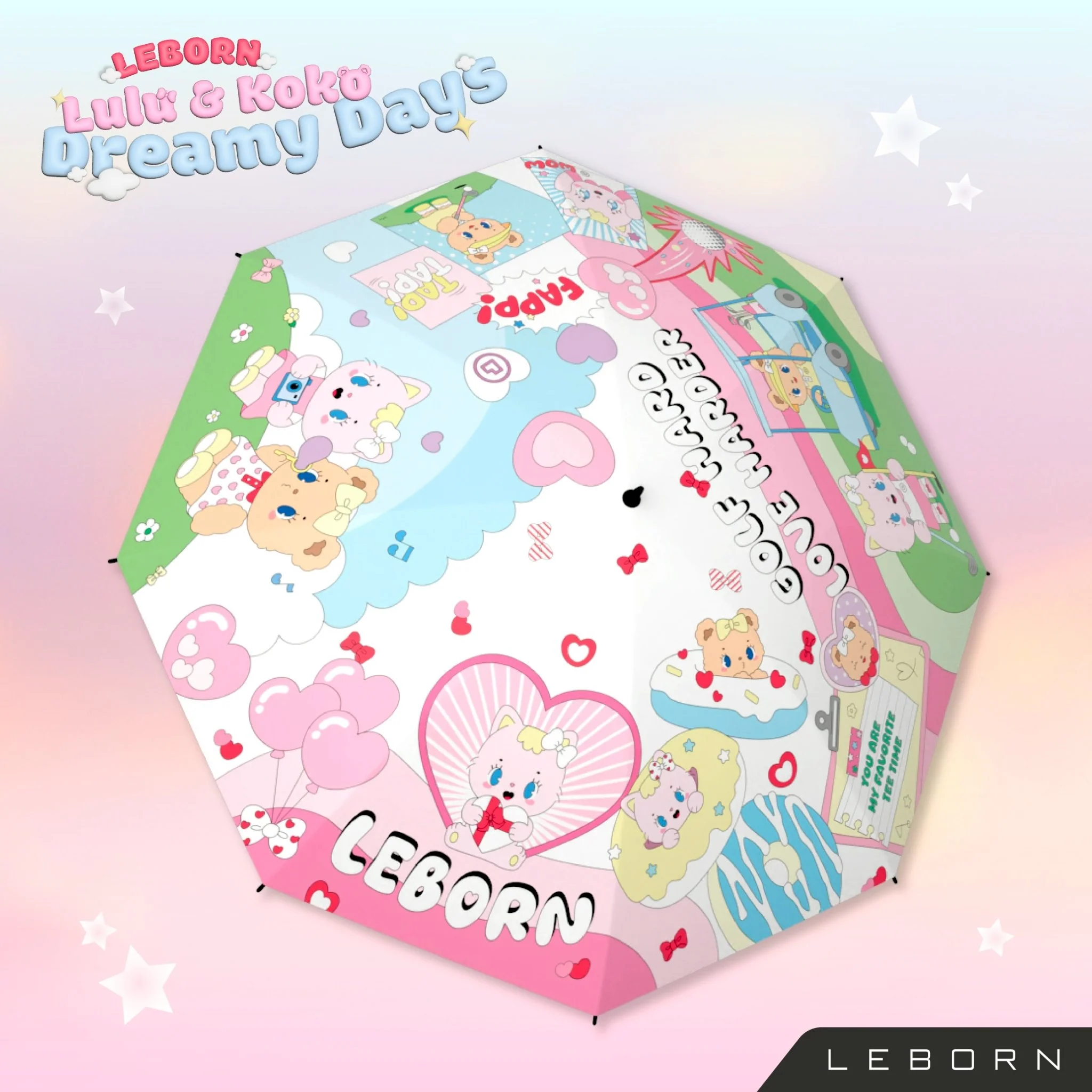 LEBORN ร่มกอล์ฟ MINI [30 นิ้ว] รุ่น Lulu&Koko - Multi color - 30 INCES - Dreamy Days