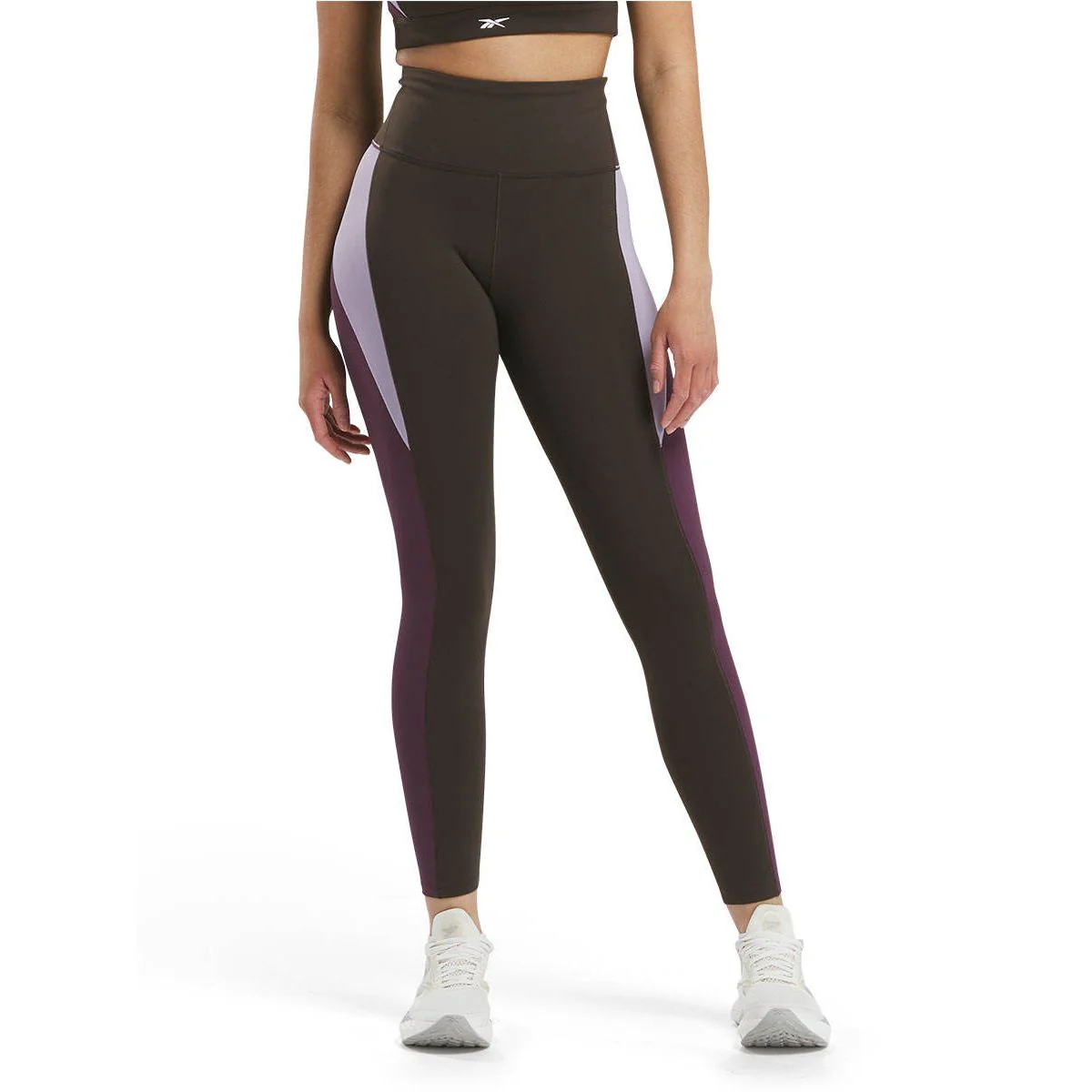 REEBOK Lux High-Rise Colorblock Women's Training Leggings - Black - 2XS (US SIZE)