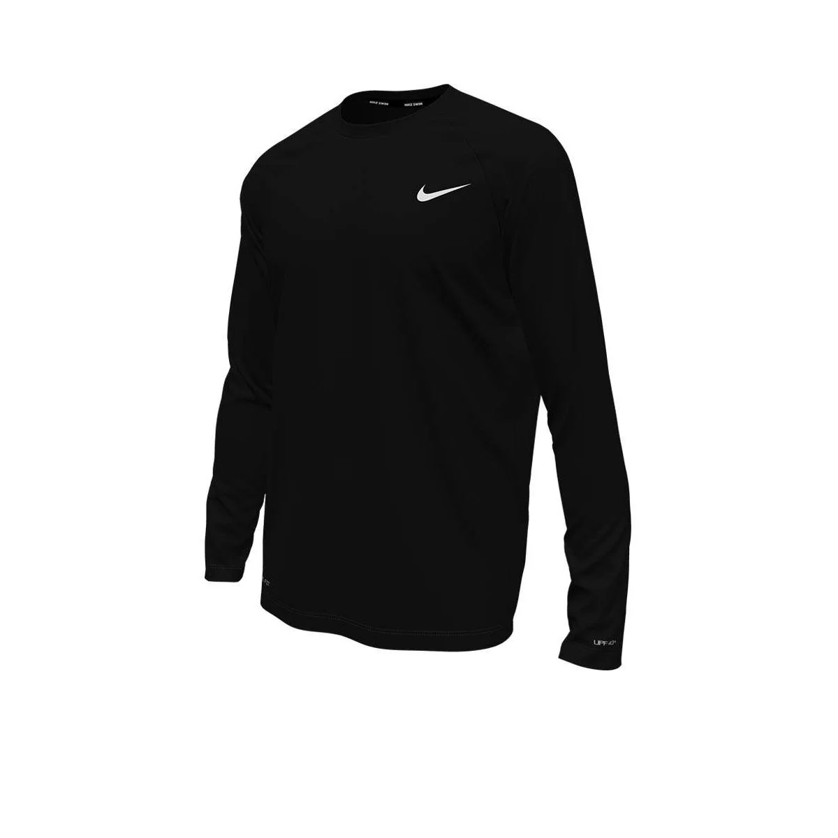 NIKE Essential Long Sleeve Hydroguard Men's Swim Shirt - Black - L (US SIZE)