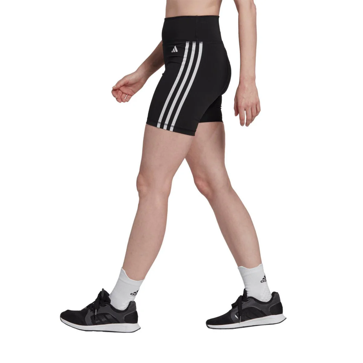ADIDAS High Waisted Women's Training Shorts - Black - L (ASIAN SIZE)