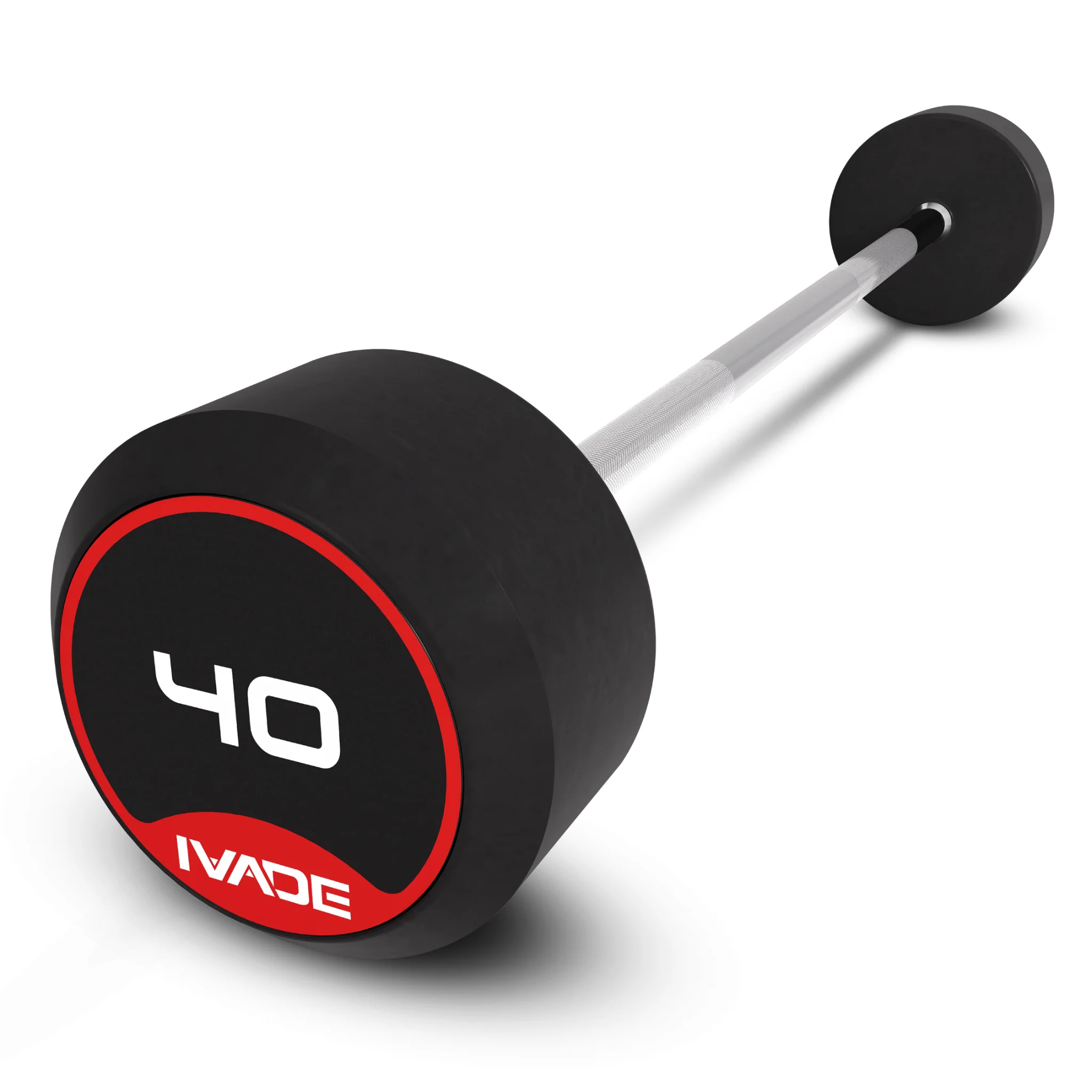 บาร์เบล แกนตรง หุ้มยาง IVADE (MD3009) - Black - 10KG
