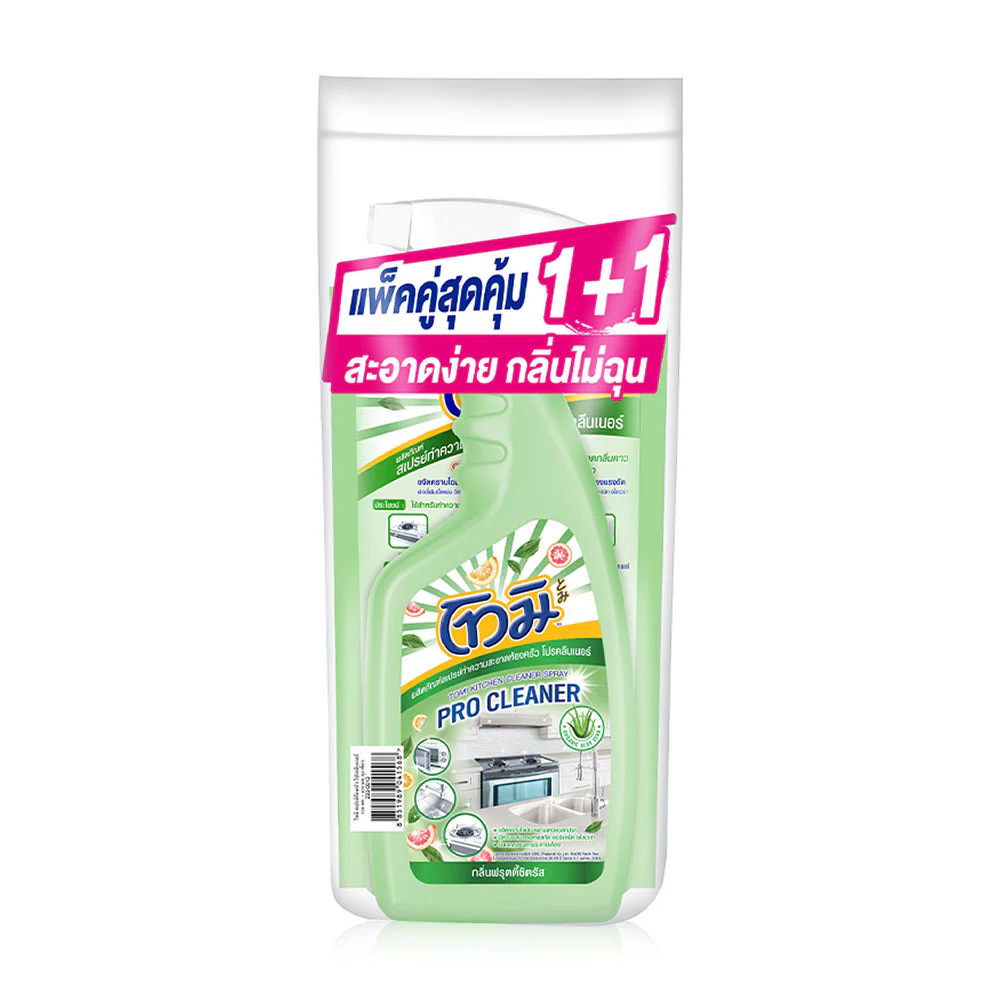 Tomi Kitchen Cleaner Spray Green Fruity Citrus 550ml + Refill 400ml