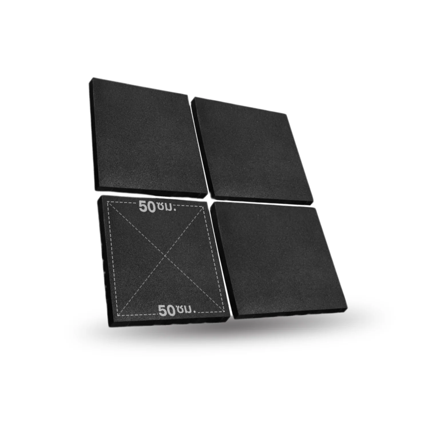 แผ่นรองพื้น ฟิตเนส C5 50x50cm. - Homefittools - Black - 1 PC.