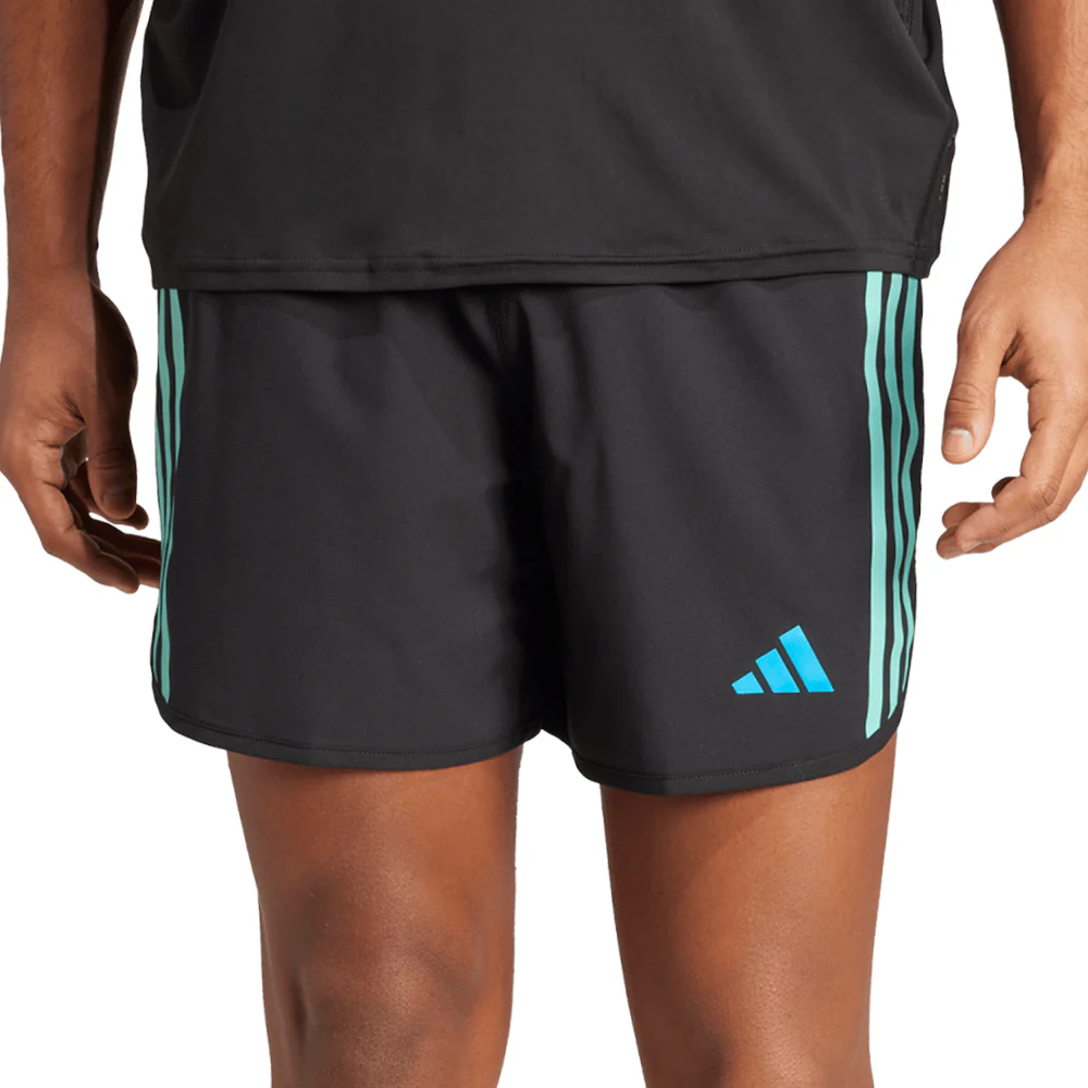 ADIDAS Own the Run 3-Stripes Men's Running Shorts - Black - 2XL (ASIAN SIZE)