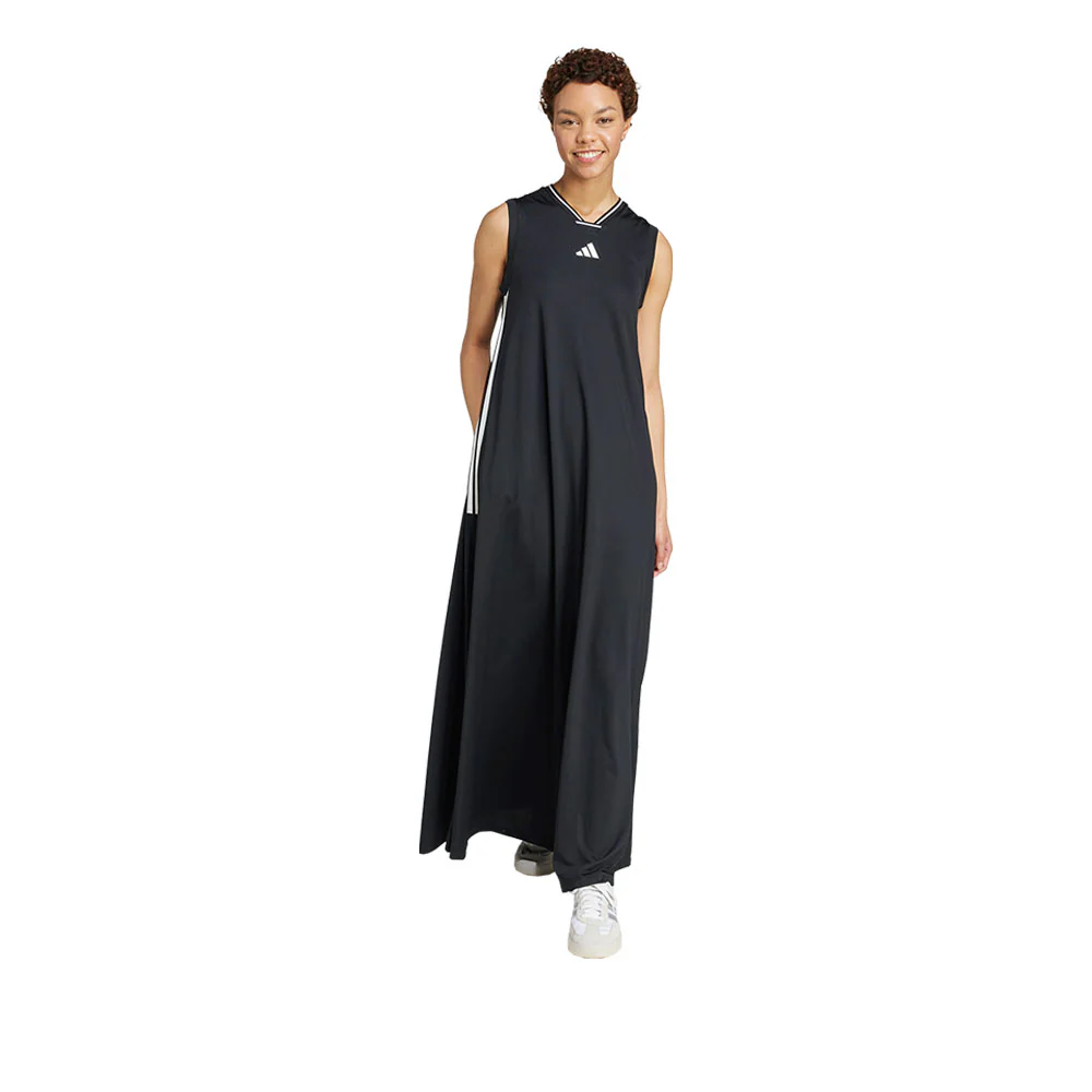 ADIDAS Tiro Cut 3-Stripes Soft Mesh Long Women's Dress - Black - L (ASIAN SIZE)